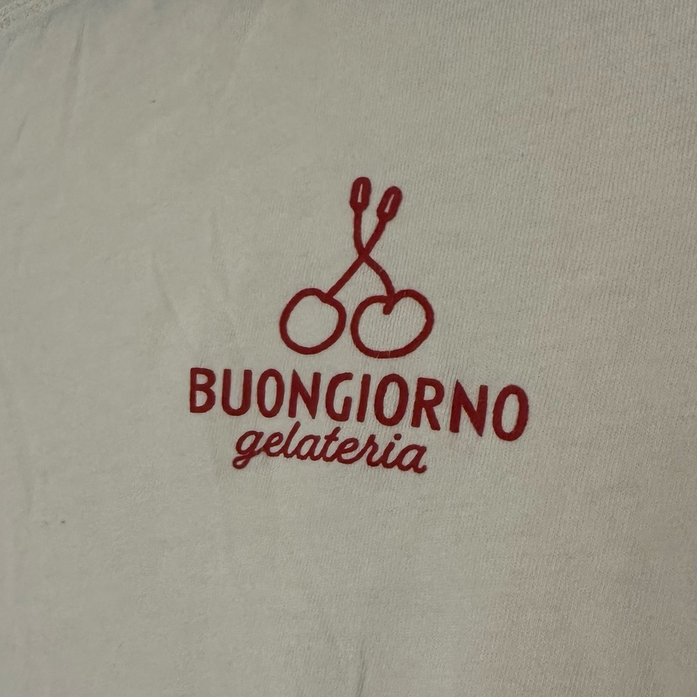 MADEWELL Buongiorno Gelateria Softfade Cotton Oversized Tee - Size XS - Picture 6 of 6